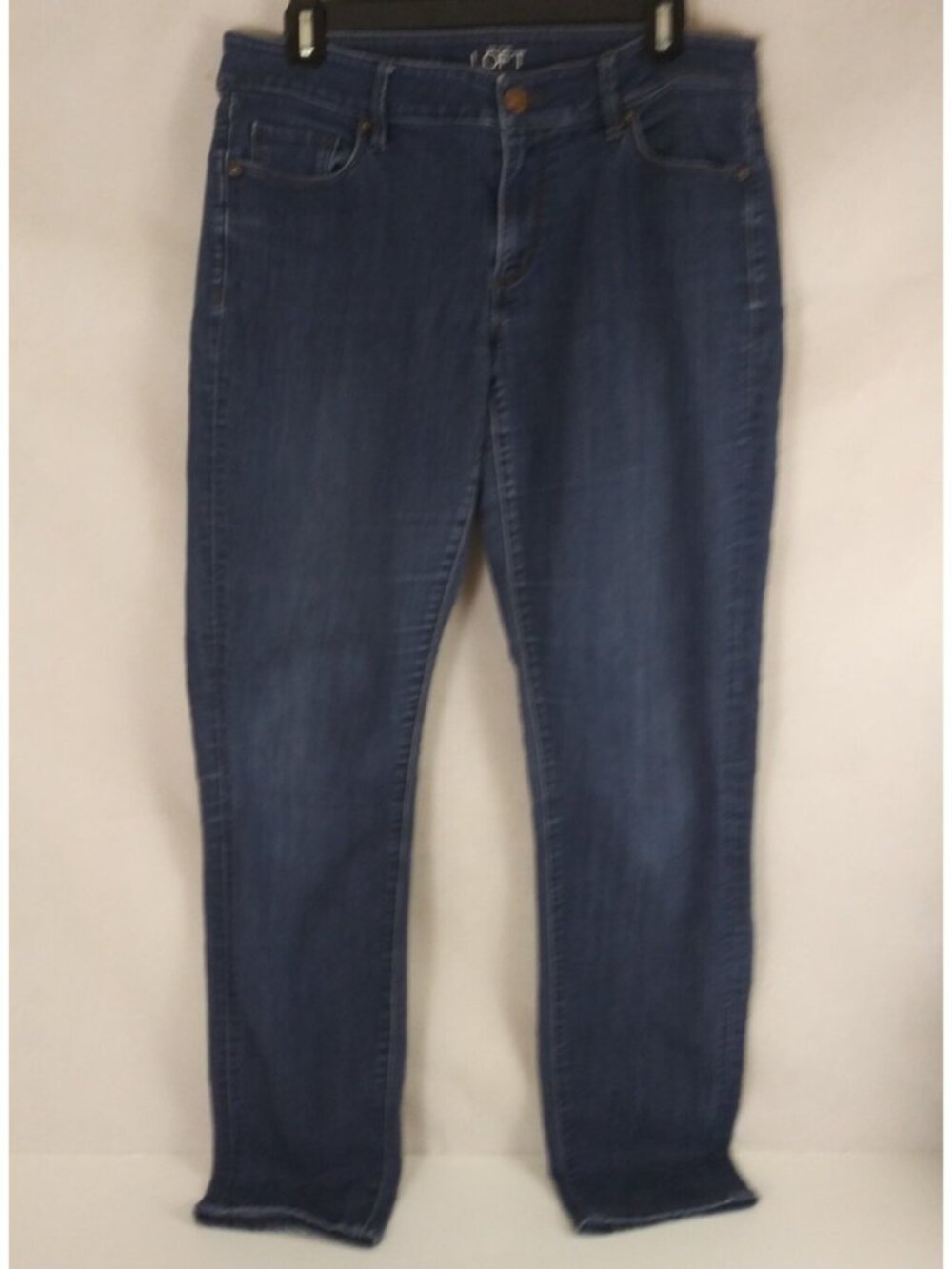 Ann Taylor The Loft Curvy Skinny Distressed Dark Wash Women's Jeans Size 30/10